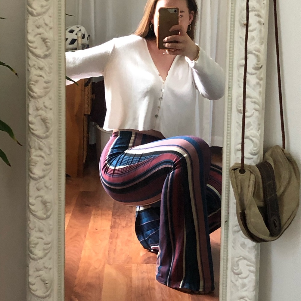Stretchy stripe pants